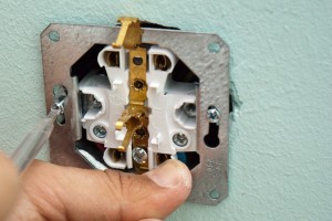 Installing the outlet in the junction box