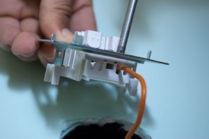 Connecting the wires to the light switch