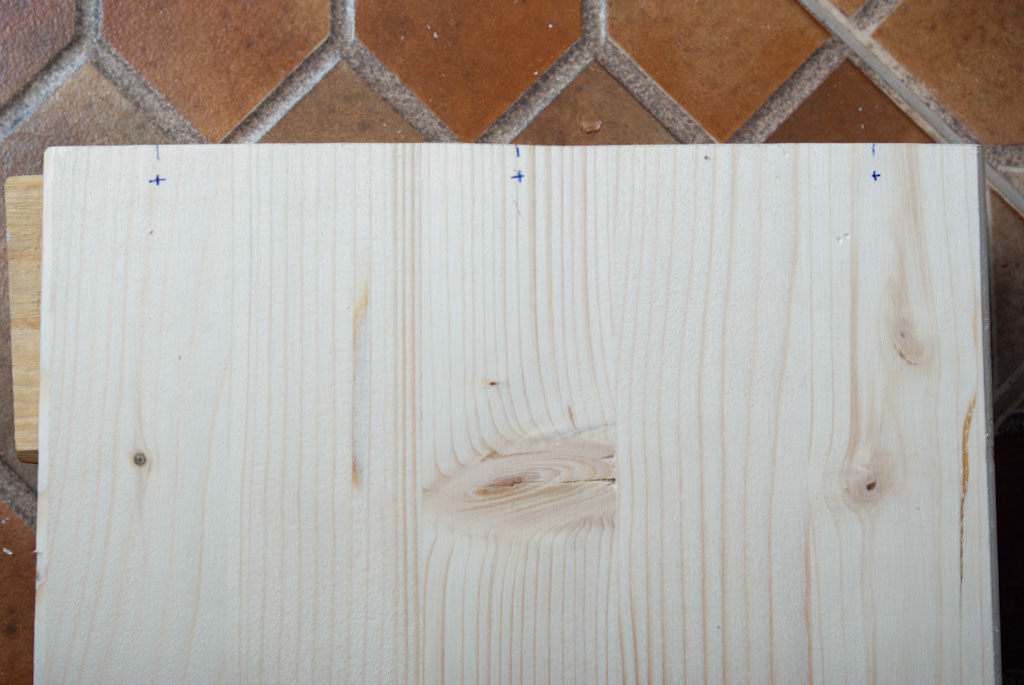 Marking the wood boards