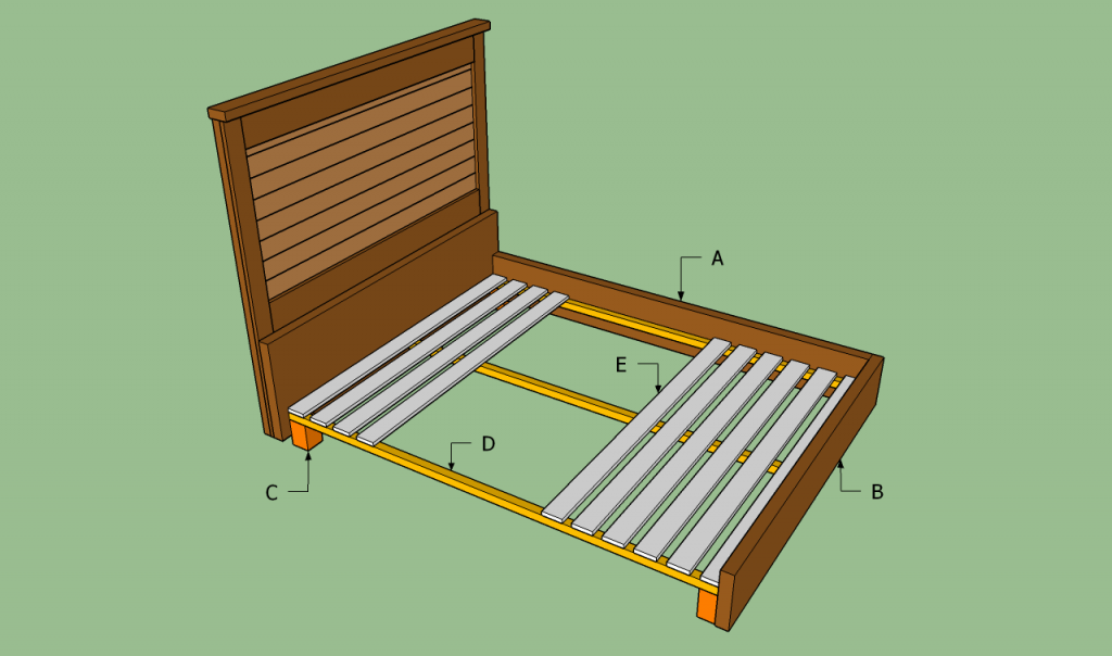 Wood bed frame plans