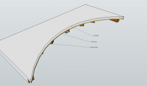Wood frame drywall arch