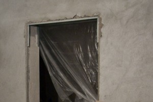 Before building the drywall arch