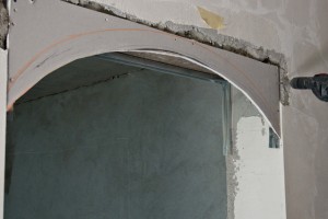 Installing the drywall arch on metal studs