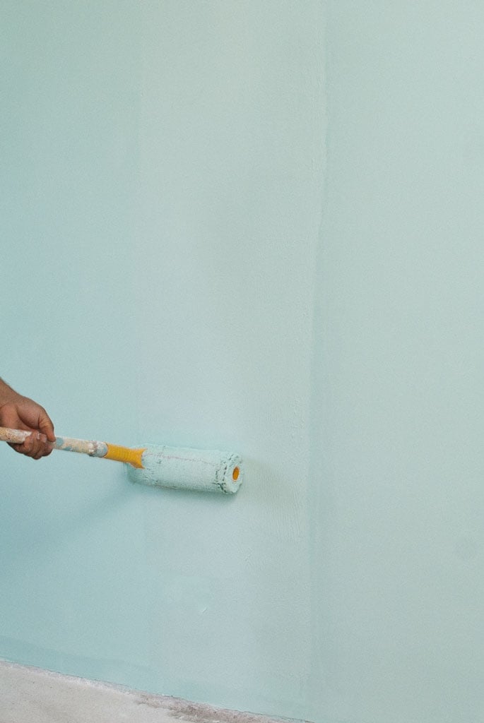 Painting walls with a roller
