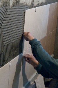 Installing wall tile spacer