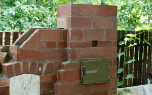 Constructing another layers of bricks Constructing another layers of bricks
