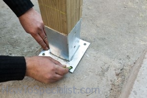 Marking where to install post anchors Marking where to install post anchors