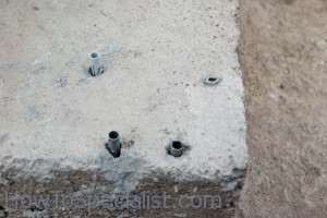 Installing dowels in concrete Installing dowels in concrete