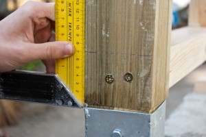 Measuring the height of the bottom deck rail Measuring the height of the bottom deck rail