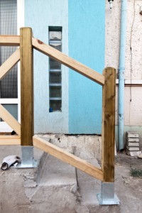 Building deck stair railing Building deck stair railing