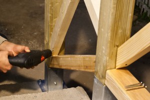 Installing deck stair balusters Installing deck stair balusters