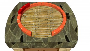 Building the brick dome Building the brick dome