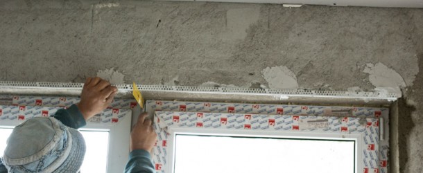 How to install a corner bead on a brick wall
