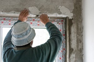 Installing corner bead on brick wall Installing corner bead on brick wall