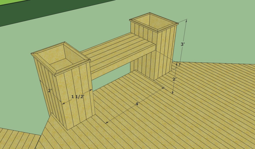 Octagonal deck bench