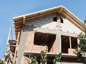 Brick house construction