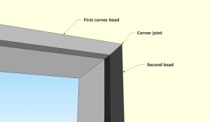 Corner bead joint Corner bead joint