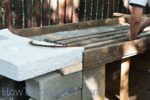 Using rebars to reinforce countertop Using rebars to reinforce countertop