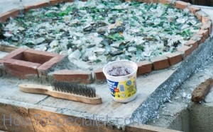 Shards of glass under base flooring Shards of glass under base flooring