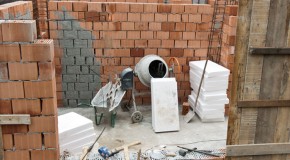 Brick house construction