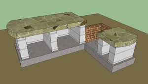 Outdoor kitchen countertop Outdoor kitchen countertop