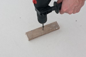 Driving in screw in the wood strip