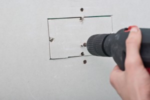 Fixing hole with a patch