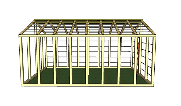 Building a wooden greenhouse