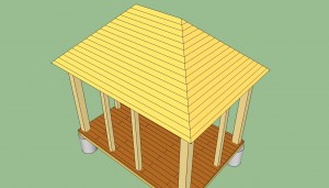 Rectangular gazebo roof