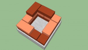 Building brick barbeque