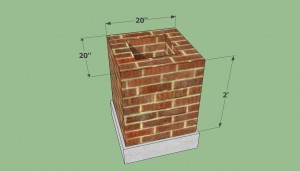 Brick barbeque base