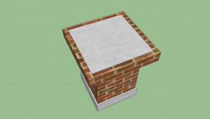 Brick barbeque countertop