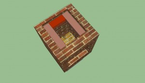 Brick barbeque chimney details