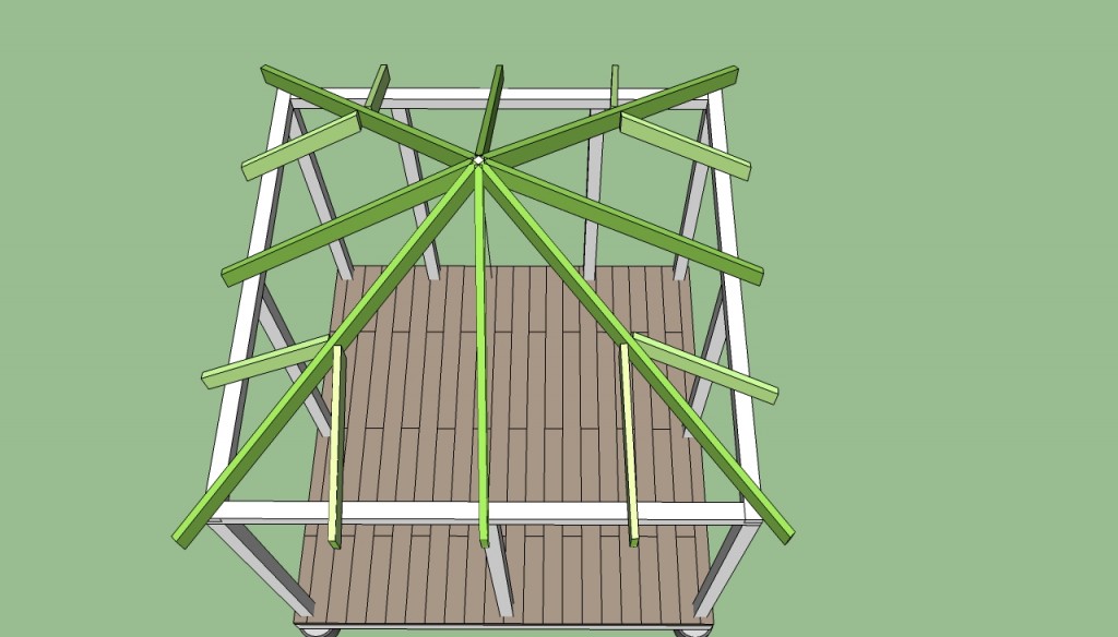 How to build gazebo roof