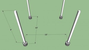 Simple gazebo posts