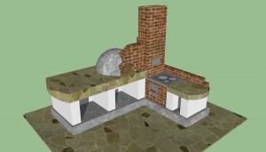Traditional outdoor barbeque design