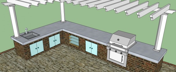 Outdoor kitchen kits