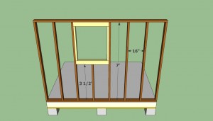 Garden shed window frame