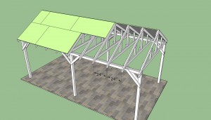 Installing roofing sheets