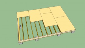 Installing shed's flooring