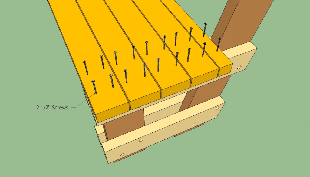Installing the wooden slats