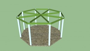 Octagonal pergola design