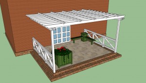 Pergola attached to house plans