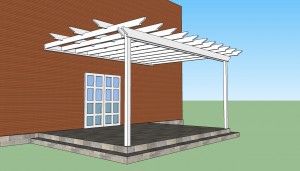 Attached pergola designs