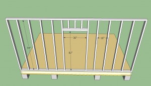 Storage shed door frame