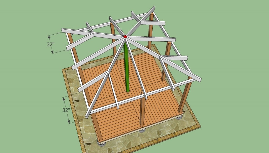 Wooden gazebo roof plans