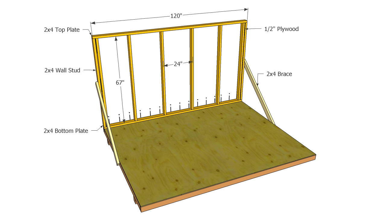 Shed plans 12x16 with porch wall Must see