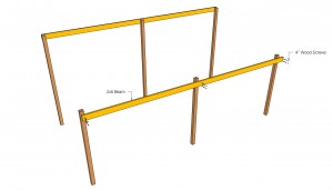 Building the frame of the carport