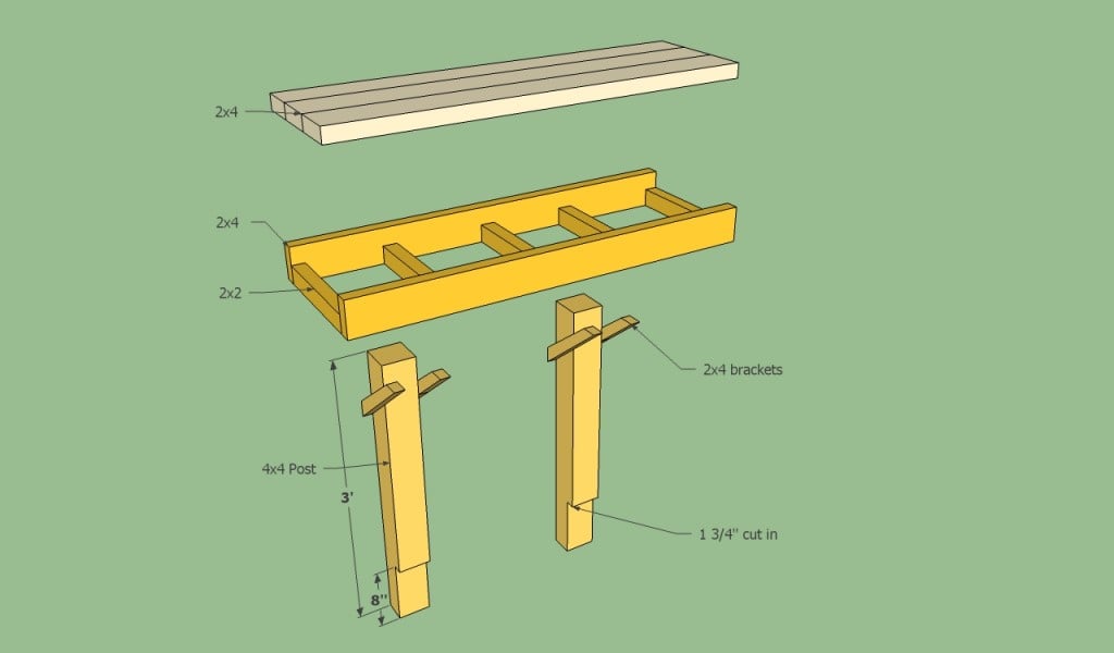 How to build a deck bench