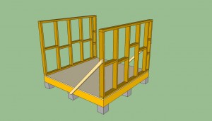 Installing the playhouse walls